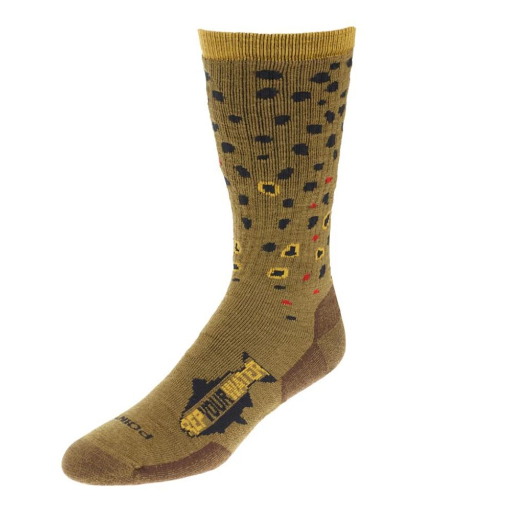 RepYourWater Trout Skin Midweight Wool Socks in Brown Trout